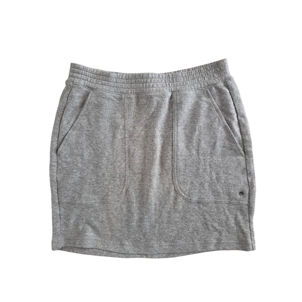 Prana Cozy Up Sport Skirt Heather Grey Pockets Pullon Mini S NWT - Picture 3 of 9